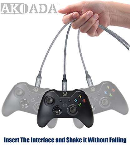 2 Pack Micro USB Cable 10 FT, AkoaDa Micro USB Android Charging Cable Compatible with PS4 Controller,Xbox, Xbox one,Playstaion 4,Samsung S7,Dual Shock 4 Controller,Android Phones (Grey) 4