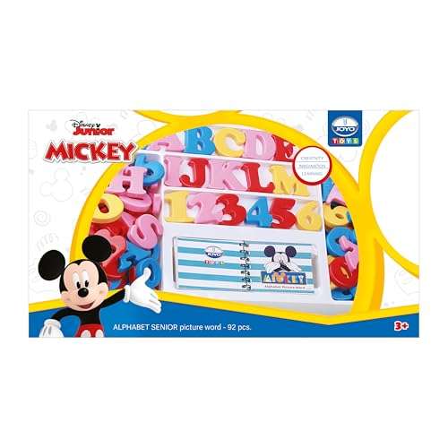 Joyo Educational Alphabet Senior Picture Word, Numbers & Shapes for Kids 92Pcs Set - Mickey & Friends 3