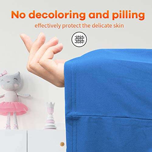 GAZIAR Thermal Underwear for Girls Long Underwear Ultra Soft Fleece Lined Thermals Kids Base Layer Lace Round Neck Long John Set Blue M(9-10Y) 4