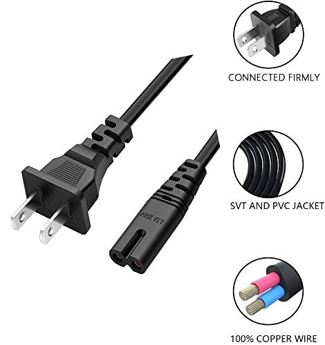 Pixma MG6821 Power Cord Pixma Power Supply Compatible for Canon PIXMA MG3520,MG3522,MG3620,MG4220,MG5220,MG5320,MG5420,MG5520,G6020,MG6220,MG6320,MG6821,MG7120,MG7520,MG7720 (Power Cord) 6
