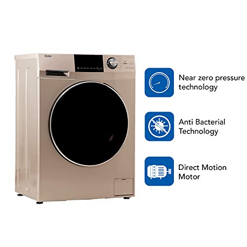 Haier 7.5 kg Inverter Fully-Automatic Front Loading Washing Machine (HW75-BD12756NZP, Golden) 5