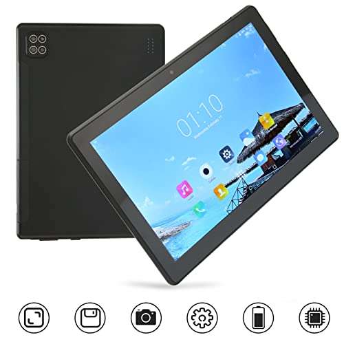 Zunate 3G Calling Tablet with 8 Inch HD Display, Octa Core 2GB RAM 32GB ROM Mini Tablets for Android, 5G Dual Band WiFi, Support 128GB Memory Card(Black) 3