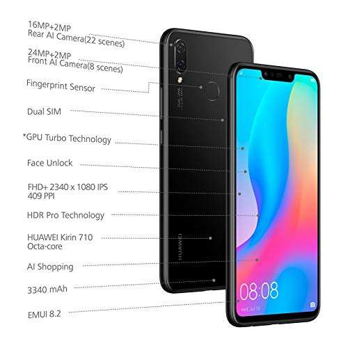 Huawei Nova 3i (Black, 4GB RAM + 128GB Memory) 4
