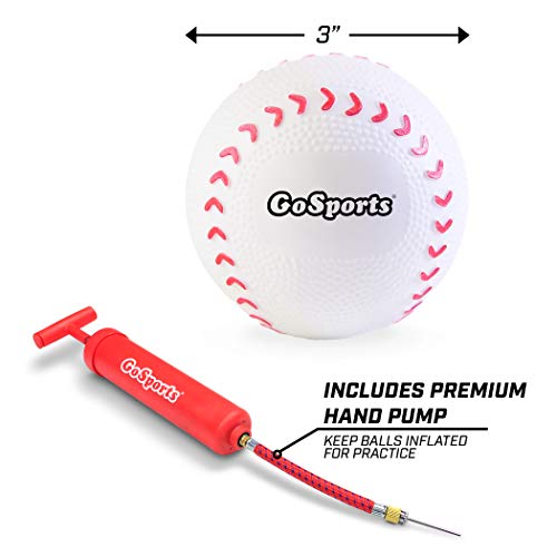 GoSports Rubber Baseball 12 Pack for Kids - Soft & Safe Inflatable Design with Pump - Great for Throwing, Catching and Batting Practice for Beginners, White 5