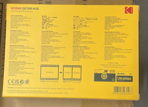 KODAK EKTAR H35 Half Frame Film Camera (Off-White) Bundle with Kodak Ultramax 400/24EXP 35mm Roll Film 4