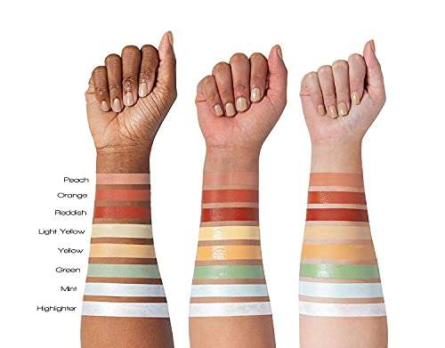 BIG MAKEUP COMBO PROFESSIONA & PRO CONCEAL CORRECTOR ORANGE,BROWN & GREEN HD CONCEALER ESPRESSO 0.25 OZ 6