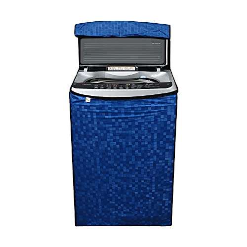 Star Weaves Washing Machine Cover for Fully Automatic Top Load LG T72CMG22P 6.2Kg Model - Waterproof & Dustproof Cover, Dark Blue Color 3