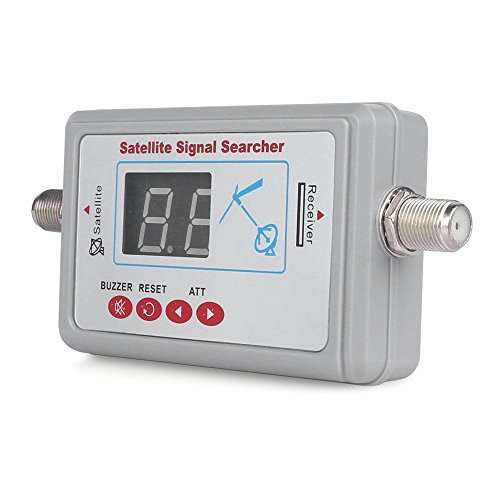 LeaningTech SF9505 Mini Digital TV Antenna Satellite Signal Finder Meter with LCD Display and Buzzer Function Dish Network Directv FTA, White 4