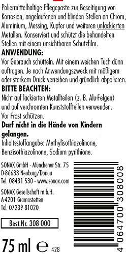 Sonax Chrome and Aluminum Paste (75 ml) 3