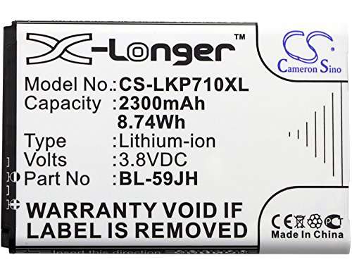 2300mAh Battery Replacement for LG MS500 P710 P715 Optimus F5 BL-59JH EAC61998401 EAC61998402 4