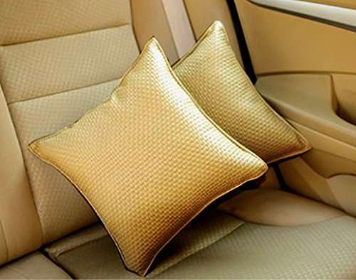 Autopearl Car Vastra Cushion Set Beige Color For Car & Home - Hyundai Verna Fluidic 4S - Set of 2Pcs 4