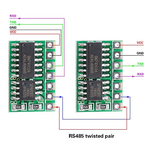 Transceiver Converter Module, UART Serial R411B01 Transceiver Converter RS485 SP3485 Automatic Control for PTZ Camera Controller(5V) 6