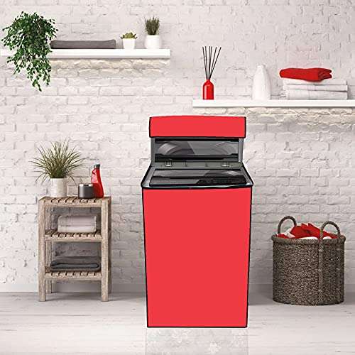 Star Weaves Washing Machine Cover for Fully Automatic Top Load LG T72CMG22P 6.2Kg Model - Waterproof & Dustproof Cover, Red 6