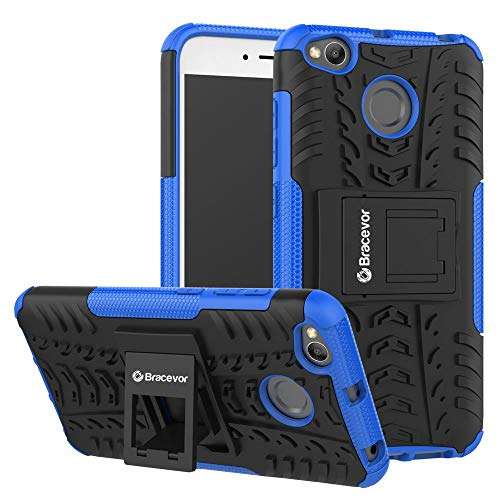 Bracevor Back Cover for Xiaomi Redmi 4 (Blue) | pc+TPU | Kickstand Case 3