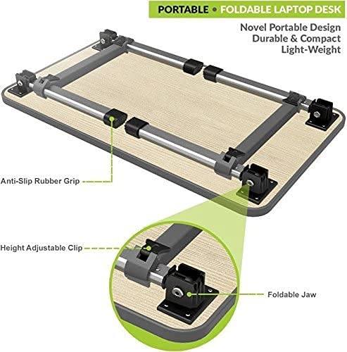 Dhruheer Foldable Height Adjustable Bed Study Table Portable Multifunction Laptop Table Lapdesk for Children Bed Table Work Office Home Bed Study Table (Multi Color) 4