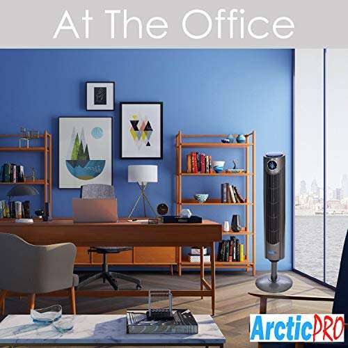 ARCTICPRO Digital Screen Oscillating 1 Watts Tower Fan with Remote Control (Dark Gray, 42-Inch) 3