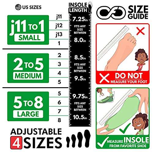 Crazy Skates Adjustable Inline Skates with 8 Light Up Wheels - Black/White Large (Sizes 5-8) 6