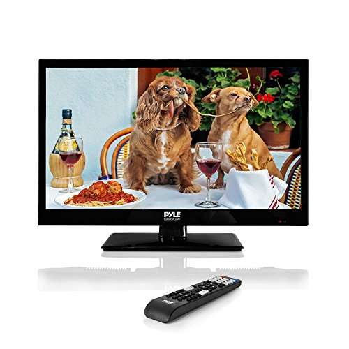 Pyle 18.5-Inch 1080p LED TV | Ultra HD TV | LED Hi Res Widescreen Monitor with HDMI Cable RCA Input | LED TV Monitor | Audio Streaming | Mac PC | Stereo Speakers | HD TV Wall Mount (PTVLED18) 2