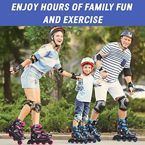 High Bounce Adjustable Inline Skate (Blue, Medium (2-5) ABEC 5) 5