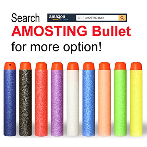 AMOSTING 100Pcs Refill Darts for Nerf N-Strike Elite Modulus Glow at Dark Bullets - White 4