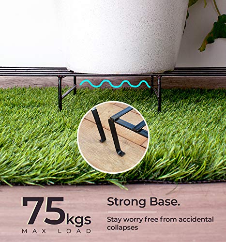 Bloomingdale Nordic Plant Stand/Pot Stand Heavy Duty Iron. Ideal Pot Stands for Plants in Balcony, Home Decor, Indoor and Outdoor Use Gamla Stand (Pack of 2) 5