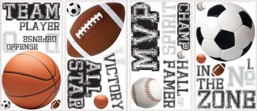 RoomMates All Star Sports Saying Peel and Stick Wall Decals 4