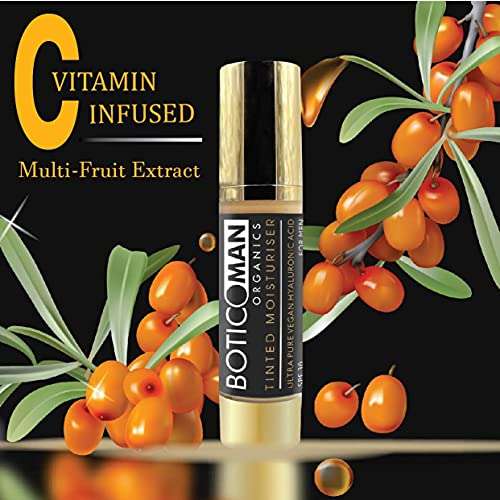 BOTICOMAN ORGANICS | Tinted Moisturizer for Men | Moisturizer + Concealer + Foundation + Sunscreen | Infused with ethically sourced pure vegan Hyaluronic serum| Conceals + Treats + Even skin tone | SPF-30 [Pack of 2] 5