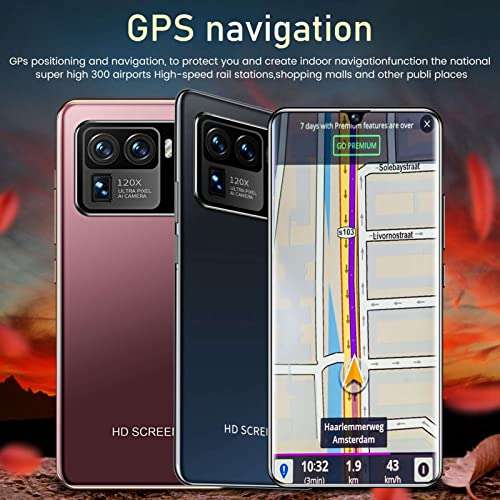 6.1in HD Screen Smartphone, 3G Network Cell Phone 4GB RAM 64GB ROM, Dual SIM, GPS, 8MP Front and 32MP Rear Camera, 4500mAh Battery Mobile Phone(Matte Black) 5