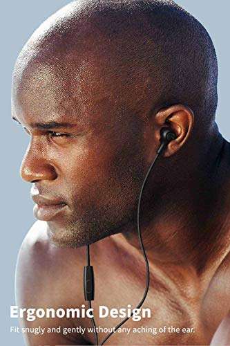 Sachdeal Earphone For Oppo R819 Universal Earphones Headphone Handsfree Headset Music with 3.5mm Jack Hi-Fi Gaming Sound Music Wired in-line 10mm Powerful Extra Bass Driver and HD Stereo Audio Sound with Mic Volume Control Passive Noise Cancelling Dynamic Ergonomic & Secure-fit Original Best High Sound Quality Earphone R50 A- Black 6