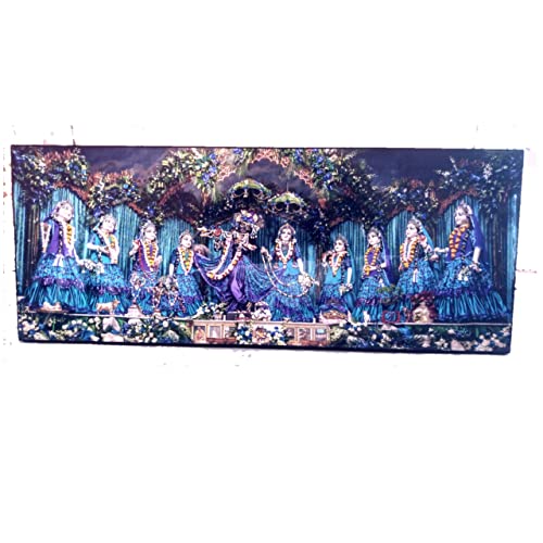 Iskcon Mayapur Radha Madhav Asta sakhi Photo Frame Size 12/30 Inches 2