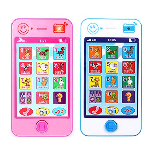 readygo Childrens Educational Toys, Mobile Phone Spare pa 3 PCS Toys Children Educational Simulation Music Mobile Phone Toy Gift(Pink) (Color : Pink) 3
