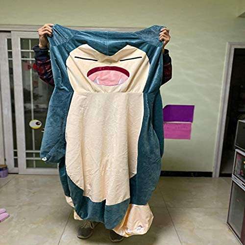 HCSXMY Snorlax Bean Bag Chair Cover - Unstuffed Snorlax Plush Toy with Zipper for Girlfriend Birthday Gift (150CM, Angry Face) 6