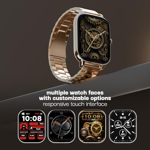Vibez Majestic Luxury Smartwatch for Women & Men - Stainless Steel Strap, 1.83"Display, High Resolution, 60 Sports Modes,100+ Watch Faces, Long Battery & Bluetooth Calling Smart Watch for Women & Men 5
