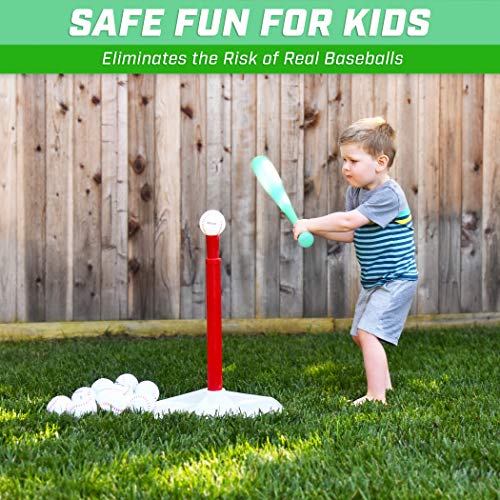 GoSports Rubber Baseball 12 Pack for Kids - Soft & Safe Inflatable Design with Pump - Great for Throwing, Catching and Batting Practice for Beginners, White 4
