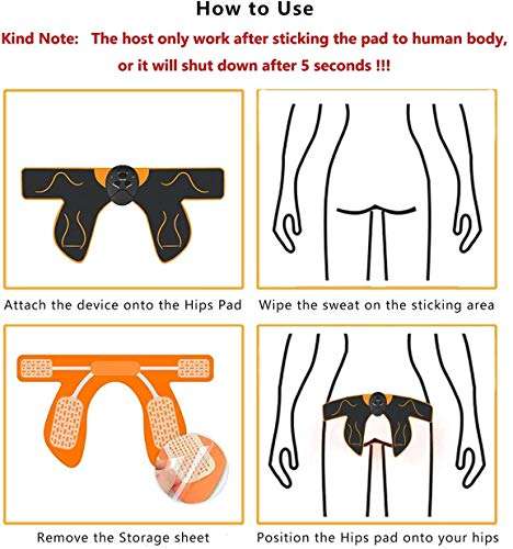 Abs Stimulator Electric Hips Trainer,Hip Trainer,Electronic Backside Muscle Toner, Smart Wearable Buttock Ab Stimulator for Men Women,Slimming Machine 3