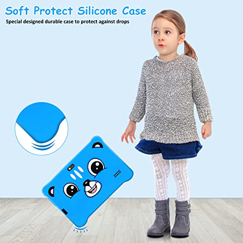 Tablet for Kids, 7 inch Kids Tablet Android 11 2GB +32GB Learning Tablet with IPS Eye Protection Screen Dual Cameras WiFi GMS Certified Kids-Proof Children Tablets Parent Control, Blue 5
