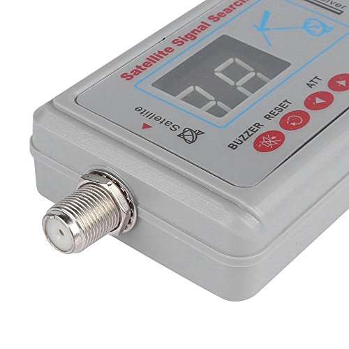 LeaningTech SF9505 Mini Digital TV Antenna Satellite Signal Finder Meter with LCD Display and Buzzer Function Dish Network Directv FTA, White 6