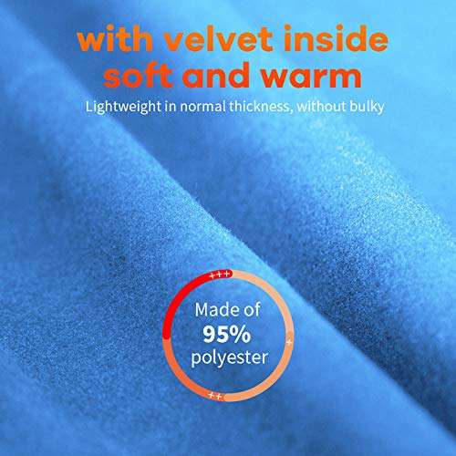 GAZIAR Thermal Underwear for Girls Long Underwear Ultra Soft Fleece Lined Thermals Kids Base Layer Lace Round Neck Long John Set Blue M(9-10Y) 3