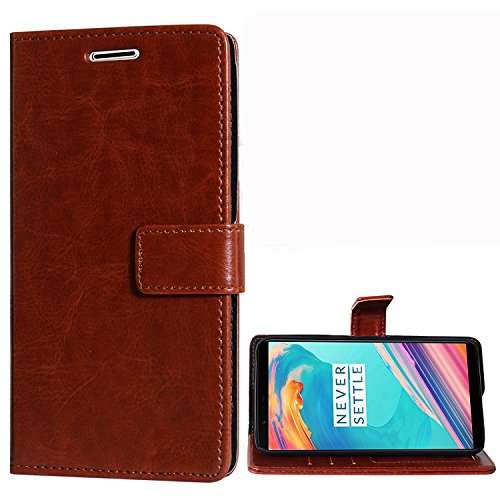 Designer Hub Xiaomi Mi 6/Redmi 6 Flip Flap Cover Case with Stand/Wallet/Card Holder -Brown 3