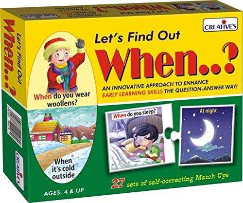 Creative Educational Aids P. Ltd. Pre-School Let's Find out When & What 3