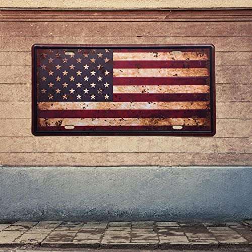 KRAAFTAR Metal Tin Sign Plaque Cafe Home Wall Decor Art Poster Sheet American Flag 3