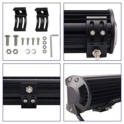 Woschmann Led Bar/Fog Light/Work Light Bar 84 Led 252 Watt 18 Inch Combo Beam Off Road Driving Lamp 1 Pc Universal Fitting Cars Tripple Row 3