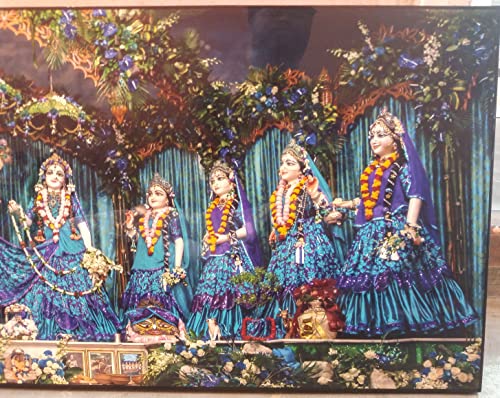 Iskcon Mayapur Radha Madhav Asta sakhi Photo Frame Size 12/30 Inches 5