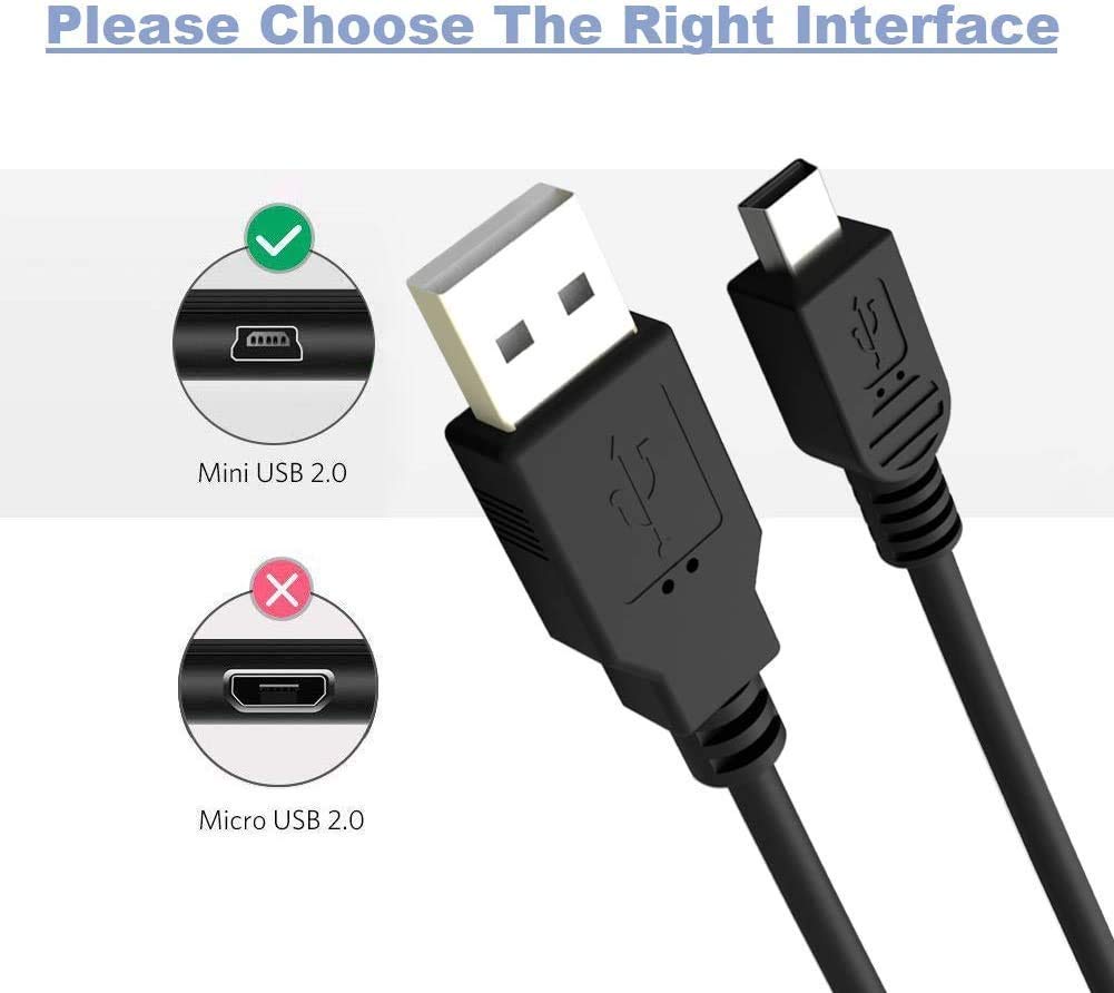 JGD PRODUCTS JGD 5 Pin Mini USB Cable (1.5 M) USB 2.0 Type A to Mini B Cable Compatible with GoPro Hero 3+, PS3 Controller, MP3 Player, Digital Camera, Black 6