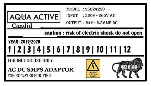 Aqua Active Ro SMPS Power Supply (24v 1.5 amp) Water Purifier Accessories 3