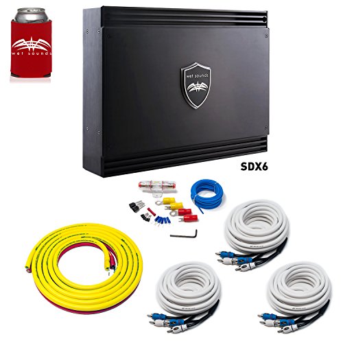 Wet Sounds Sinister SDX6 6-Channel Amplifier & Stinger 3-Meter 4-Gauge Amplifier Wiring Kit w/RCAs 2