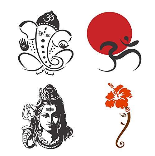 Asmi collection PVC Vinyl God Stickers for Car, Bike, Scooter (Multicolour, W 10x H 13 cm) 2