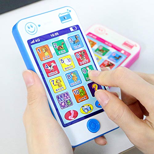 readygo Childrens Educational Toys, Mobile Phone Spare pa 3 PCS Toys Children Educational Simulation Music Mobile Phone Toy Gift(Pink) (Color : Pink) 4
