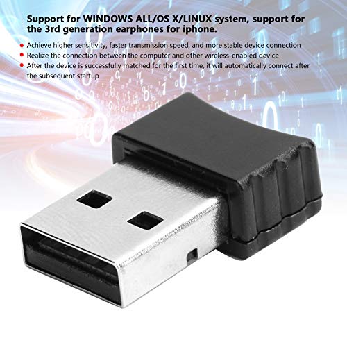 Bluetooth Adapter, Lightweight High-Performance Portable Wireless Mini USB Audio Transmitter Receiver for Desktop Laptop Computer, Mouse, Keyboard, Earbuds(T83) 3
