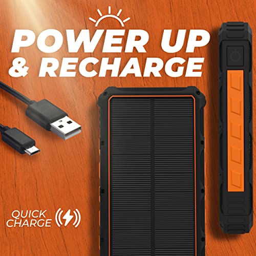 Solar Power Bank, Portable Solar Charger (Waterproof 24,000 mAh) Solar Phone Charger, External Battery Pack Fast Charging(Multiple Devices), Solar Powered Portable Charger,Charger Solar for Cell Phone 3